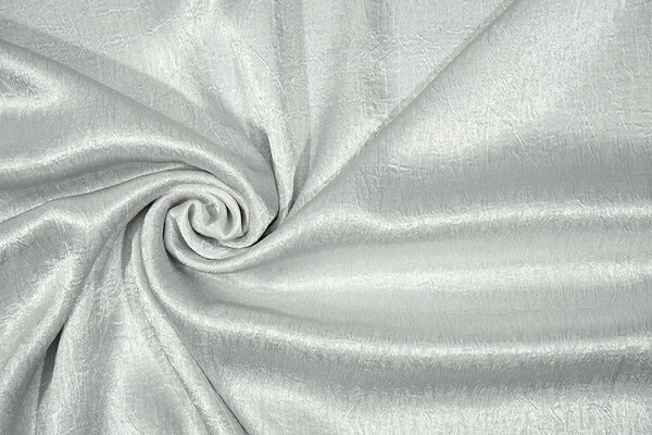 Crinkle  Satin Silber Grau