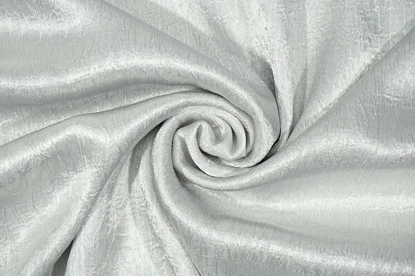 Crinkle  Satin Silber Grau