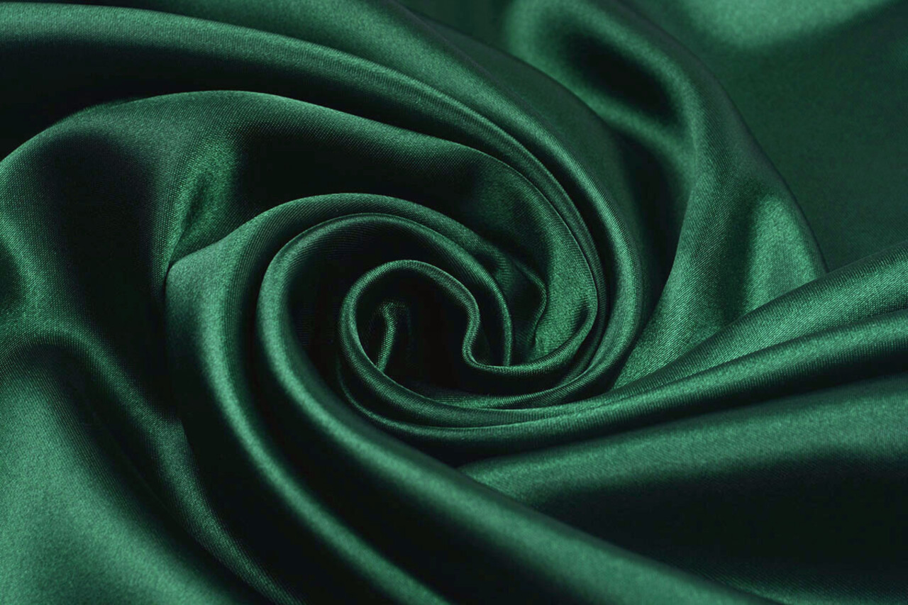 Poliéster Satén Verde Oscuro
