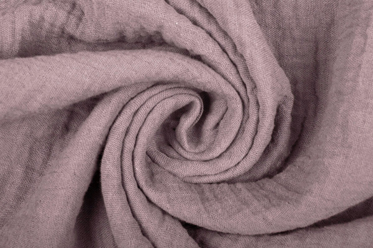 Oeko-Tex® Coton Double Gaze Tissu Ancien Lilas Oeko-Tex® Coton Double Gaze Tissu Ancien Lilas