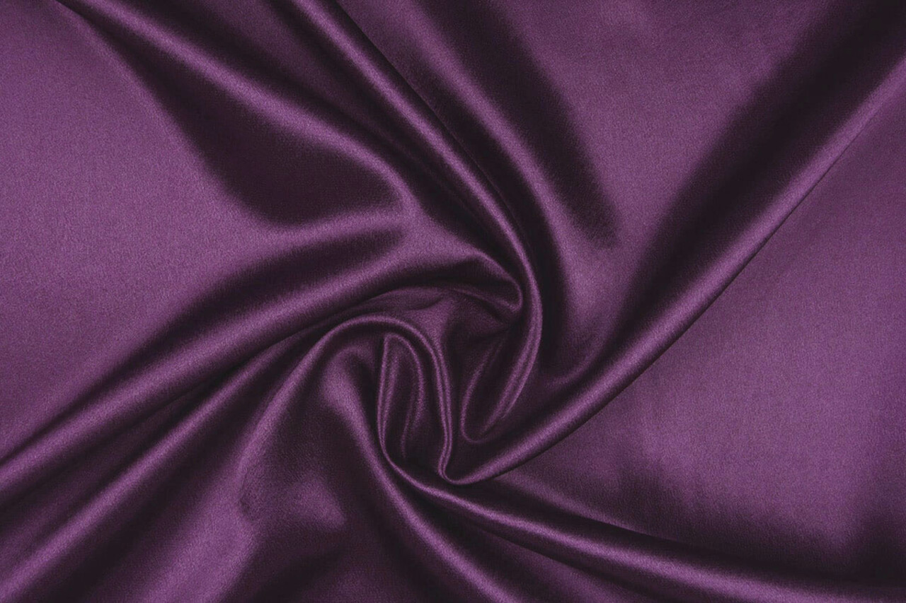 Krepp-Satin Aubergine-Lila Krepp-Satin Aubergine-Lila