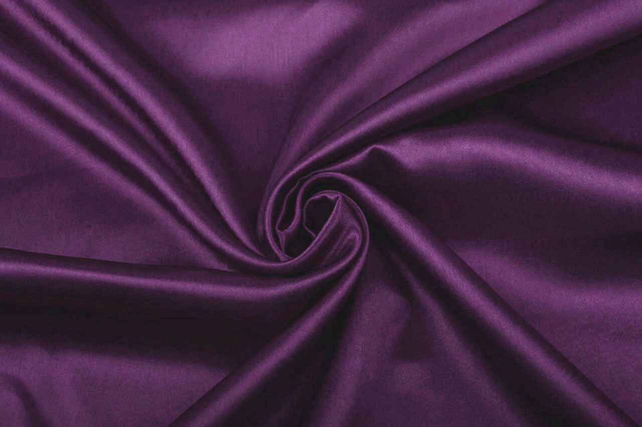 Krepp-Satin Aubergine-Lila Krepp-Satin Aubergine-Lila