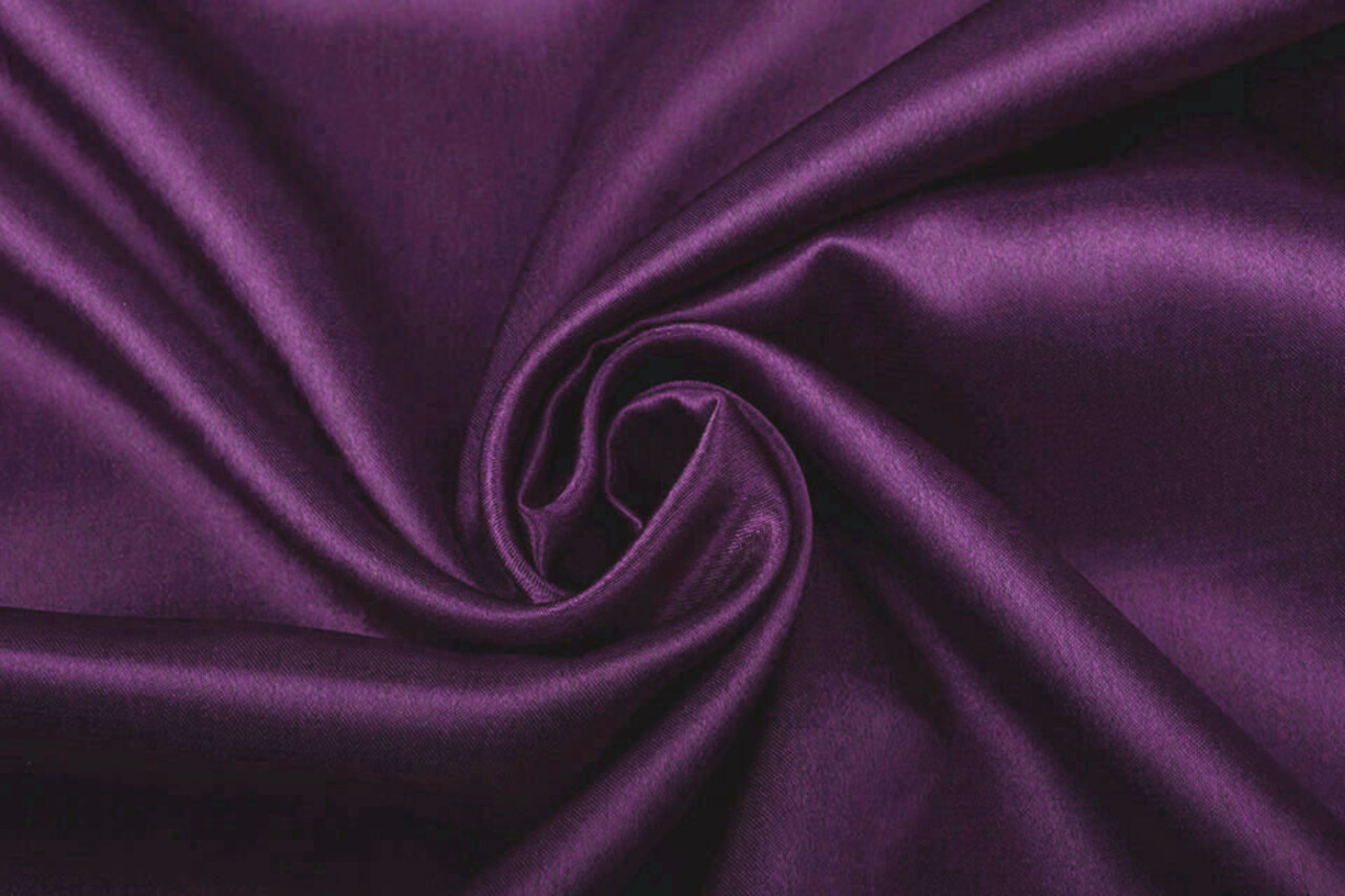 Krepp-Satin Aubergine-Lila Krepp-Satin Aubergine-Lila