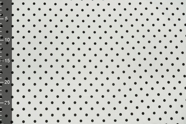 Oeko-Tex® Coton Double Gaze Pois Blanc Noir Oeko-Tex® Coton Double Gaze Pois Blanc Noir