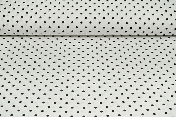 Oeko-Tex® Muselina Puntos Blanco Negro Oeko-Tex® Muselina Puntos Blanco Negro