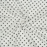 Oeko-Tex®  Baumwoll Musselin Punkte Weiß Schwarz