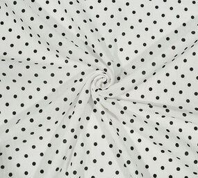 Oeko-Tex®  Double Gauze Dots White Black Oeko-Tex®  Double Gauze Dots White Black