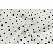 Oeko-Tex® Muselina Puntos Blanco Negro Oeko-Tex® Muselina Puntos Blanco Negro