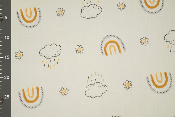 Oeko-Tex®  Hydrofiel Regenboog Wolkjes