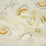 Oeko-Tex®  Hydrofiel Regenboog Wolkjes Oeko-Tex®  Hydrofiel Regenboog Wolkjes