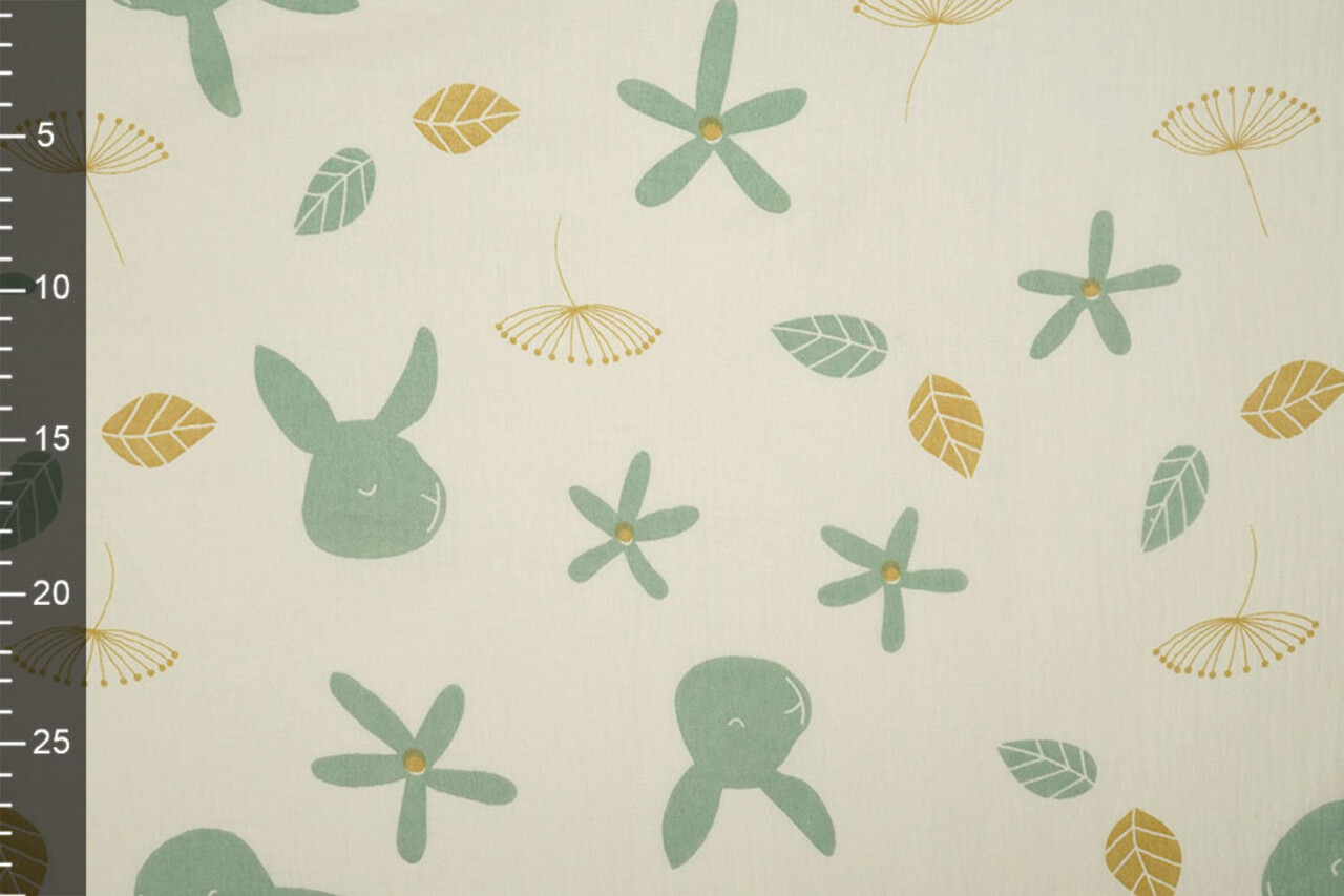 Oeko-Tex®  Baumwoll Musselin Florabun