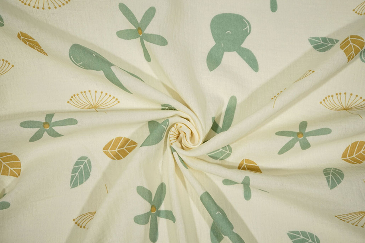 Oeko-Tex®  Baumwoll Musselin Florabun
