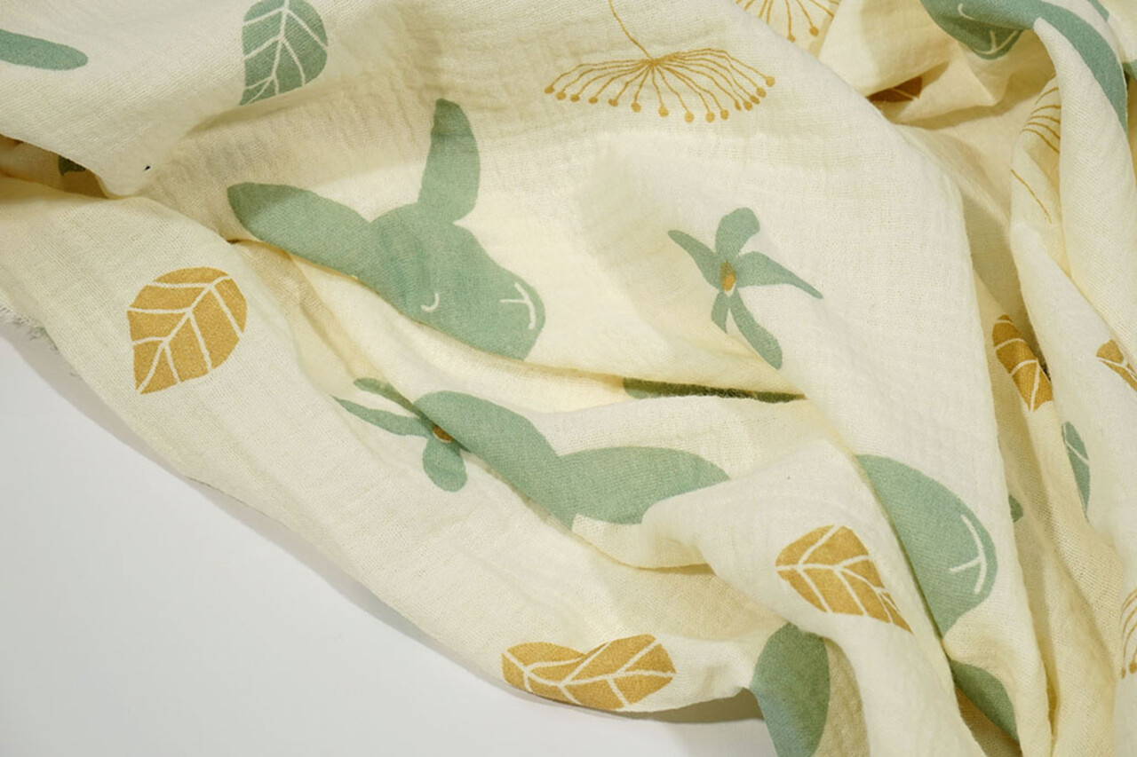 Oeko-Tex®  Baumwoll Musselin Florabun