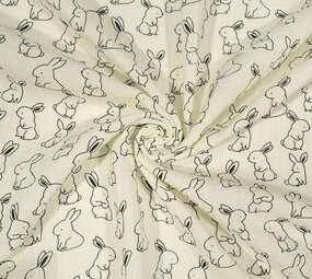 Oeko-Tex®  Double Gauze Fluffle Bunnies Oeko-Tex®  Double Gauze Fluffle Bunnies