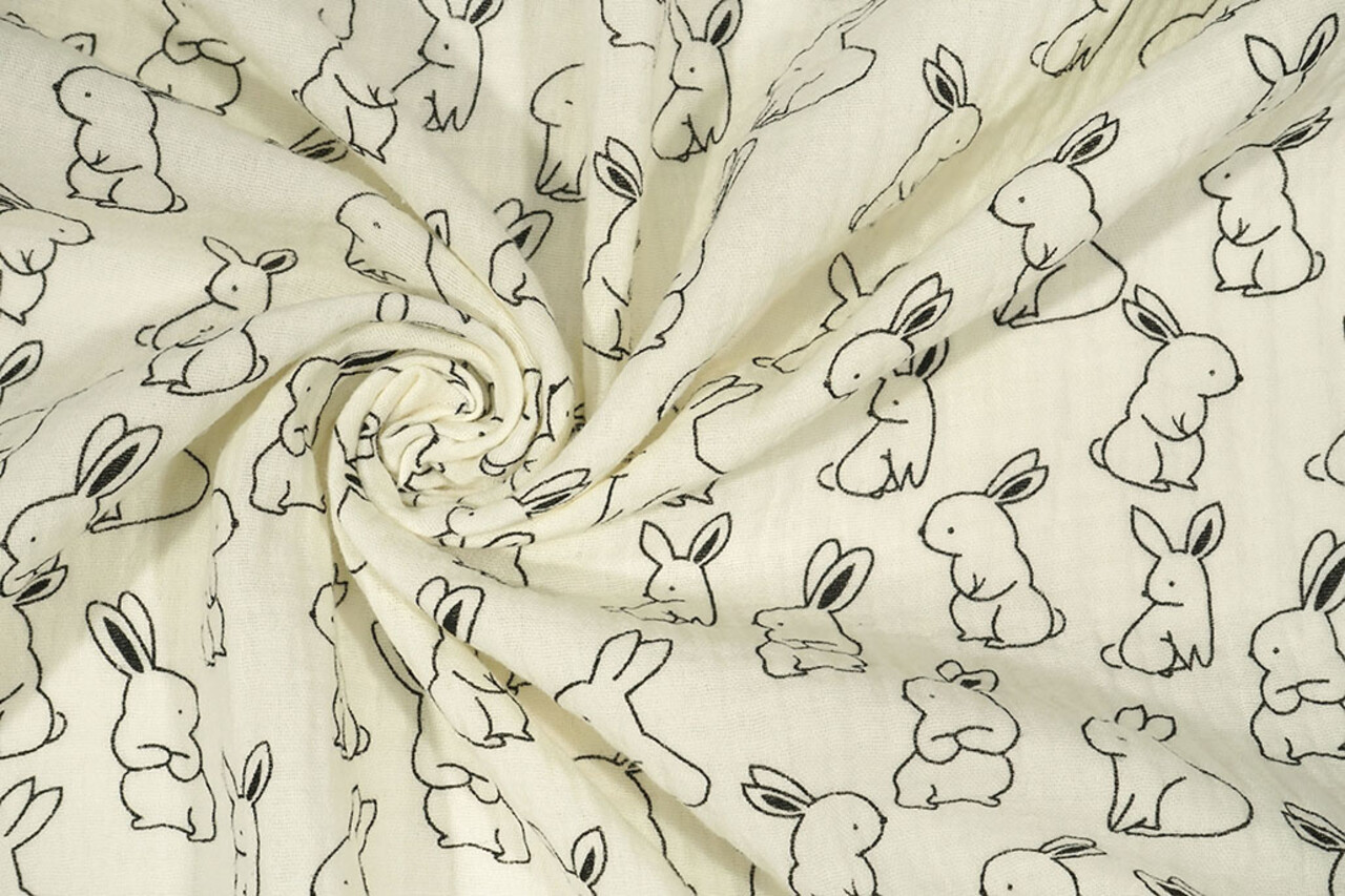 Oeko-Tex®  Double Gauze Fluffle Bunnies