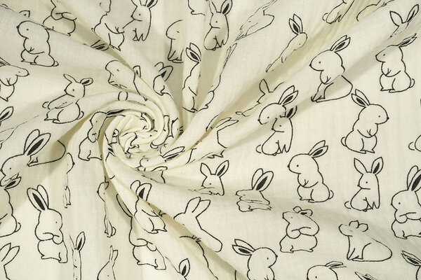 Oeko-Tex®  Double Gauze Fluffle Bunnies