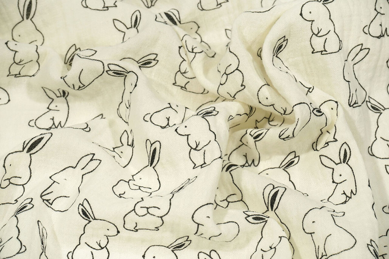 Oeko-Tex®  Double Gauze Fluffle Bunnies