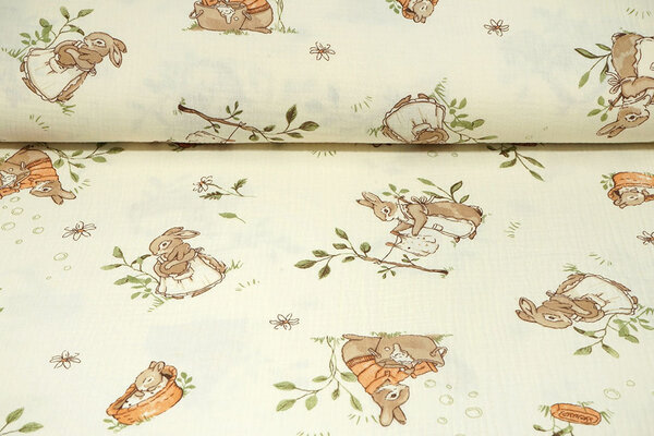 Oeko-Tex®  Double Gauze Hazelhop Bunnies