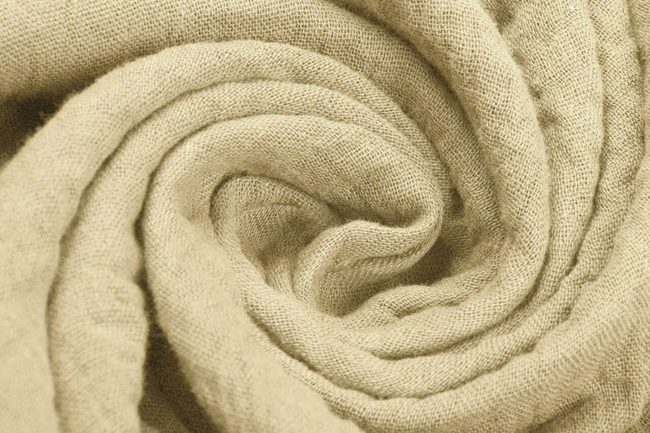 Oeko-Tex® Coton Double Gaze Tissu Sable Oeko-Tex® Coton Double Gaze Tissu Sable
