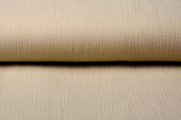 Oeko-Tex® Coton Double Gaze Tissu Beige Oeko-Tex® Coton Double Gaze Tissu Beige