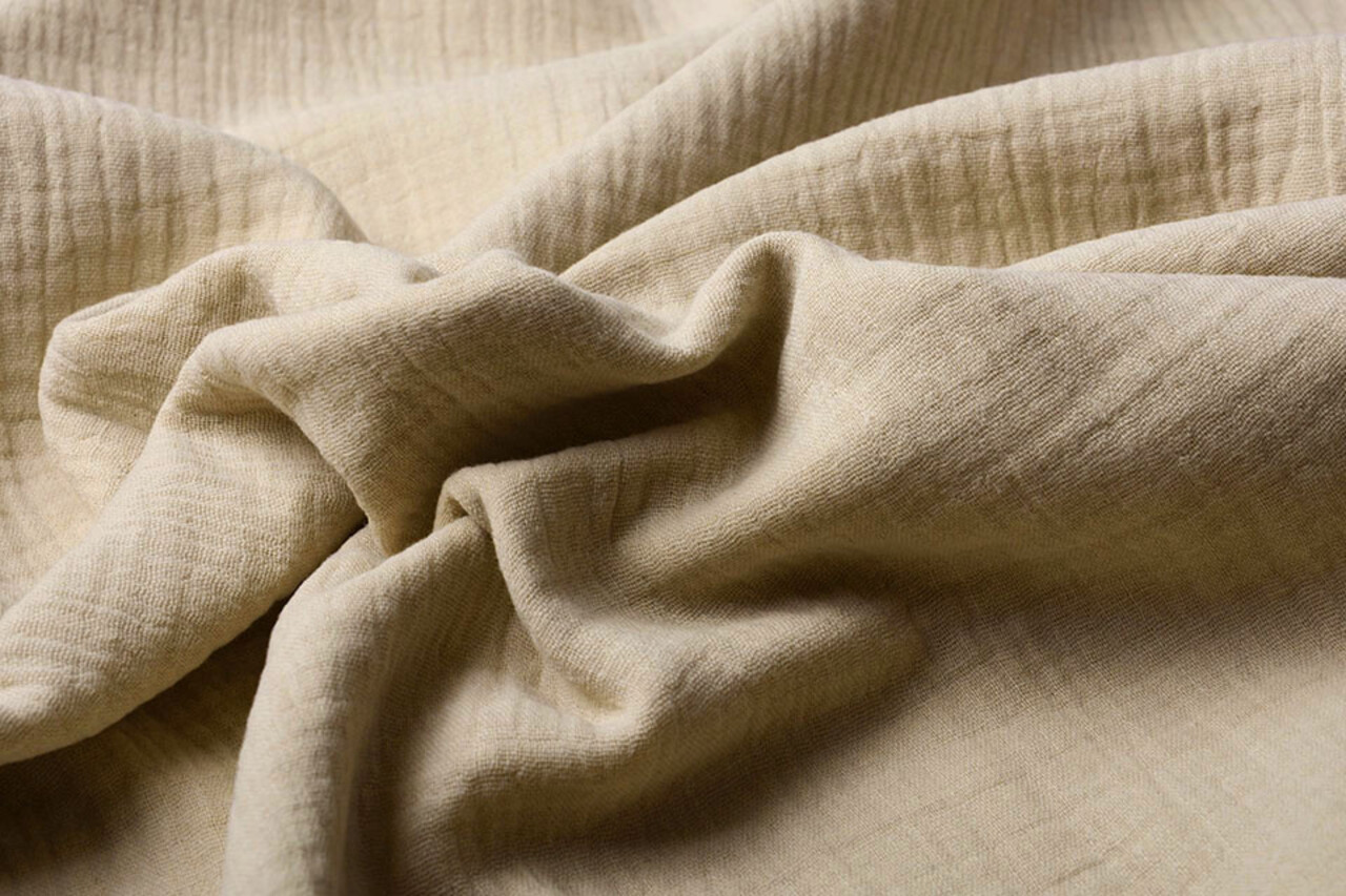 Oeko-Tex® Coton Double Gaze Tissu Beige Oeko-Tex® Coton Double Gaze Tissu Beige