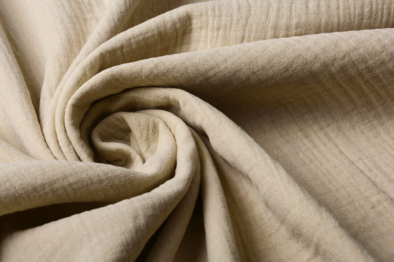Oeko-Tex® Double Gauze Fabric Beige Oeko-Tex® Double Gauze Fabric Beige