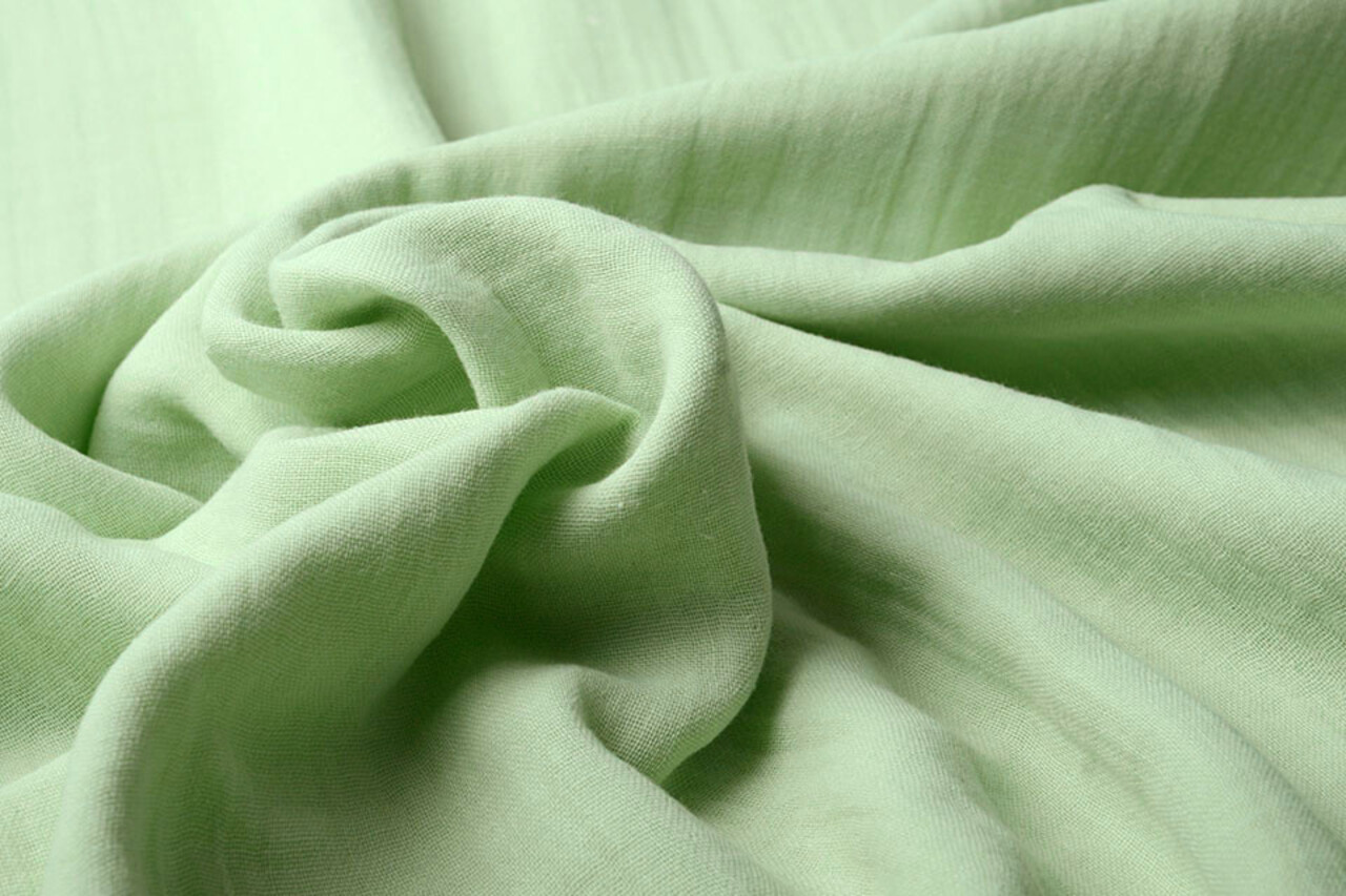 Oeko-Tex®  Baumwoll Musselin Stoff Minzgrün Oeko-Tex®  Baumwoll Musselin Stoff Minzgrün