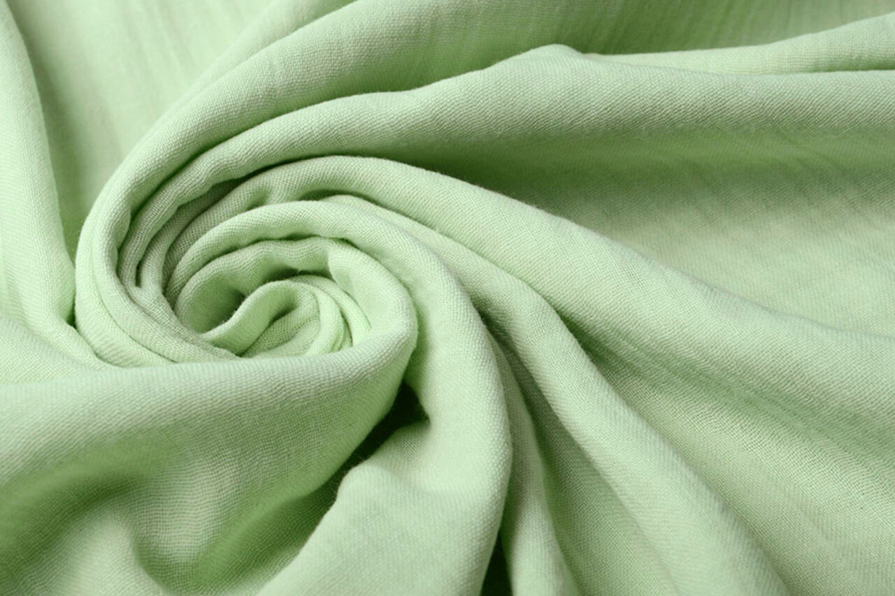 Oeko-Tex® Coton Double Gaze Tissu Vert Menthe Oeko-Tex® Coton Double Gaze Tissu Vert Menthe