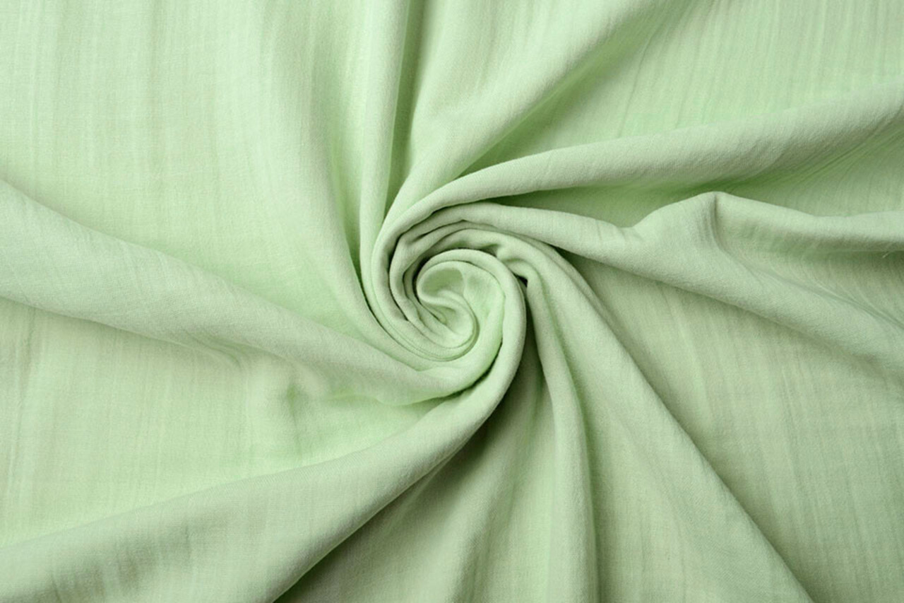 Oeko-Tex® Coton Double Gaze Tissu Vert Menthe Oeko-Tex® Coton Double Gaze Tissu Vert Menthe