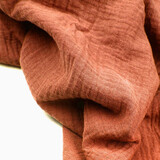Oeko-Tex® Tessuto di Mussola Arancione Mattone Oeko-Tex® Tessuto di Mussola Arancione Mattone