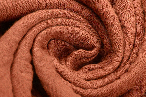 Oeko-Tex®  Double Gauze Fabric Orange Brique