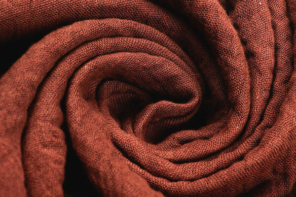 Oeko-Tex®  Coton Double Gaze Tissu Brique Rouille