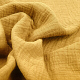 Oeko-Tex®  Baumwoll Musselin Stoff Hellockergelb Oeko-Tex®  Baumwoll Musselin Stoff Hellockergelb