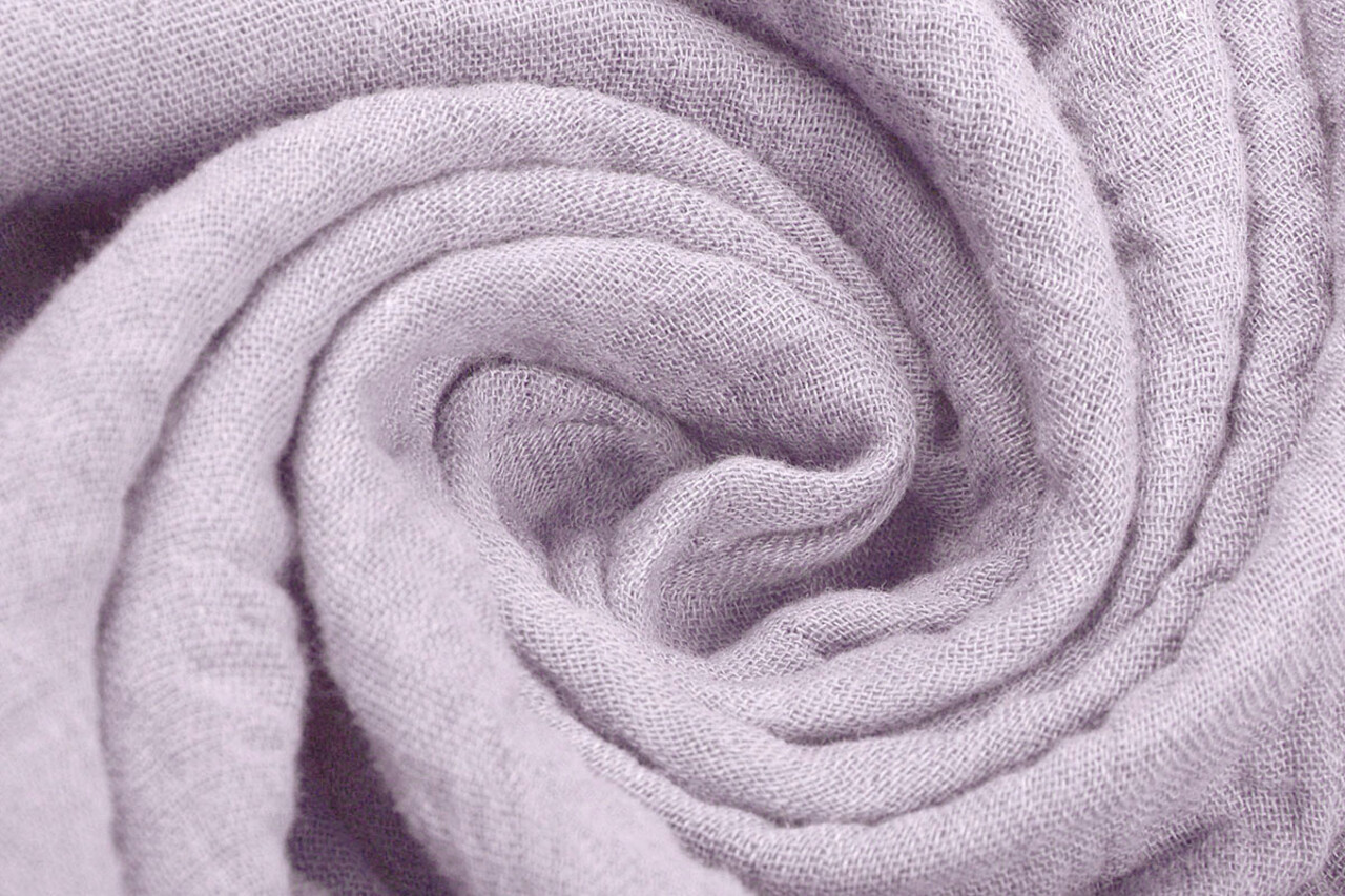 Oeko-Tex® Coton Double Gaze Tissu Clair Lilas Oeko-Tex® Coton Double Gaze Tissu Clair Lilas