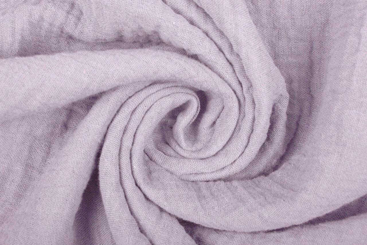 Oeko-Tex® Coton Double Gaze Tissu Clair Lilas Oeko-Tex® Coton Double Gaze Tissu Clair Lilas