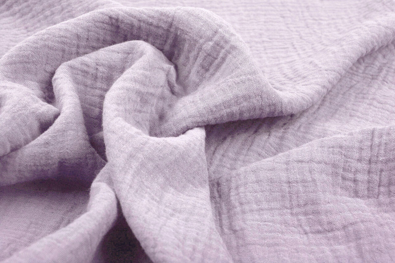 Oeko-Tex® Tessuto di Mussola Lilla Chiaro Oeko-Tex® Tessuto di Mussola Lilla Chiaro