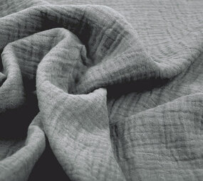 Oeko-Tex®  Double Gauze Fabric Grey Oeko-Tex®  Double Gauze Fabric Grey