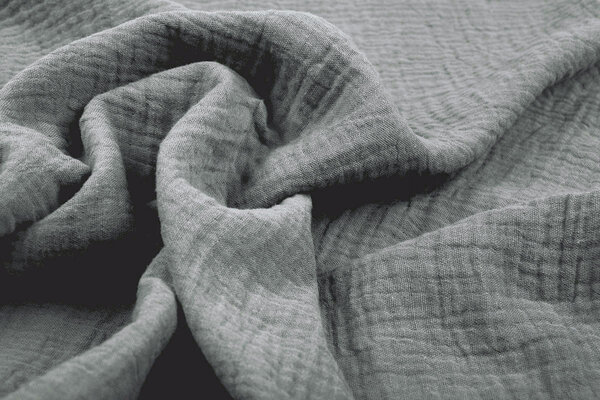 Oeko-Tex®  Coton Double Gaze Tissu Gris