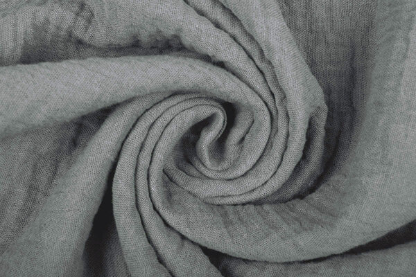 Oeko-Tex®  Baumwoll Musselin Stoff Grau