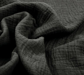 Oeko-Tex®  Double Gauze Fabric Dark grey Oeko-Tex®  Double Gauze Fabric Dark grey