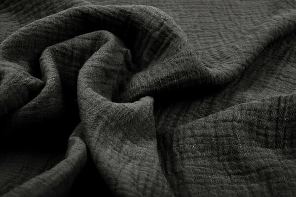 Oeko-Tex®  Double Gauze Fabric Dark grey