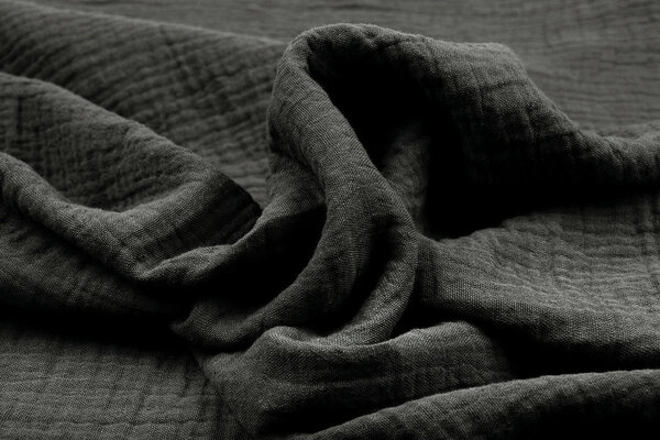 Oeko-Tex®  Double Gauze Fabric Dark grey