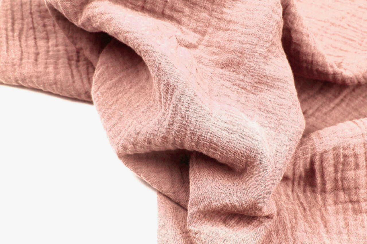 Oeko-Tex® Hydrofiel Stof Oud Roze Oeko-Tex® Hydrofiel Stof Oud Roze