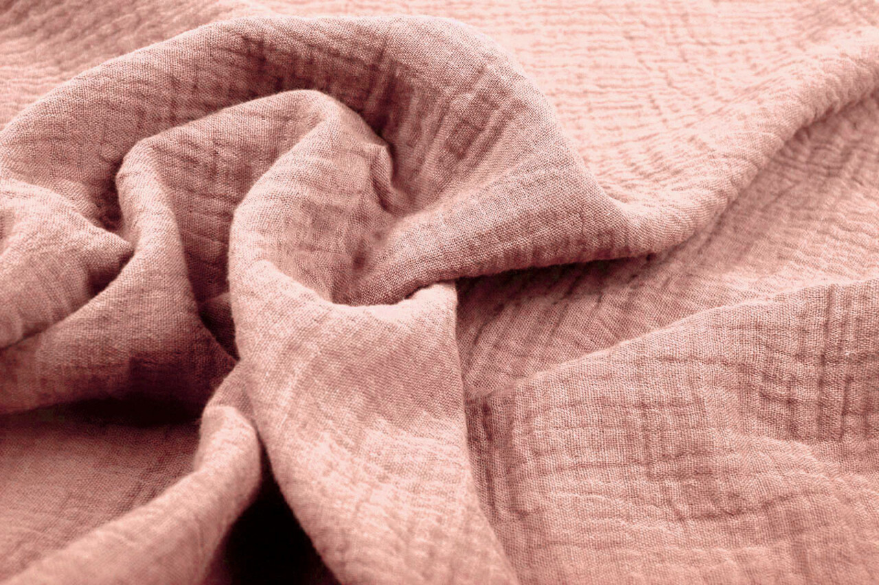 Oeko-Tex® Hydrofiel Stof Oud Roze Oeko-Tex® Hydrofiel Stof Oud Roze