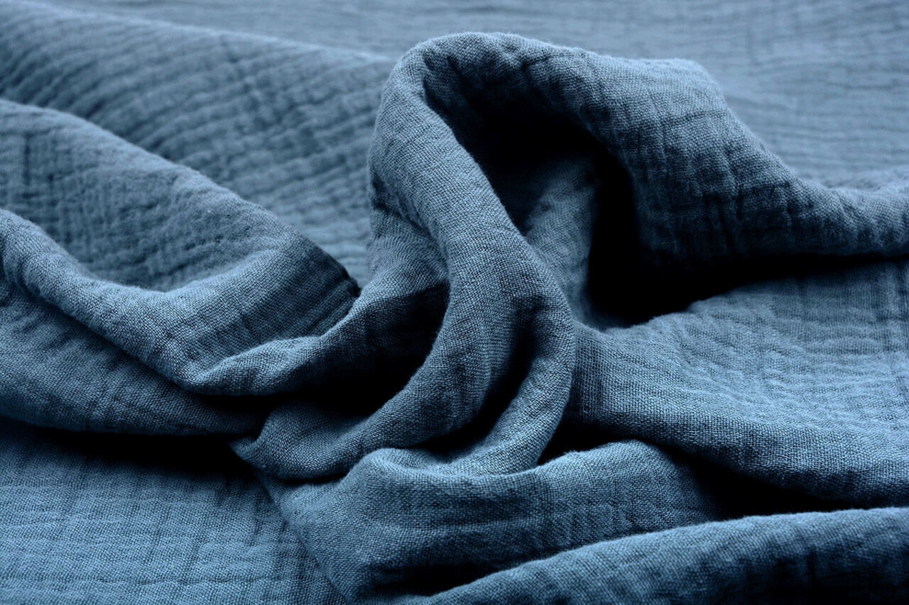 Oeko-Tex®  Baumwoll Musselin Stoff Jeans