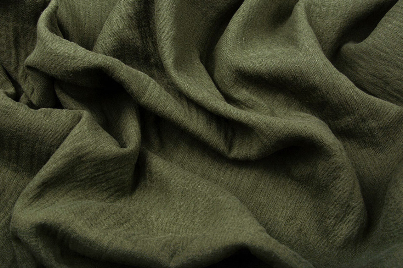Oeko-Tex® Tela de Muselina Army Verde Oeko-Tex® Tela de Muselina Army Verde