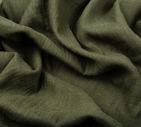 Oeko-Tex®  Baumwoll Musselin Armeegrün Oeko-Tex®  Baumwoll Musselin Armeegrün