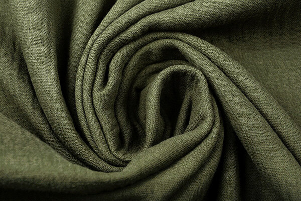 Oeko-Tex® Coton Double Gaze Tissu Vert Militaire Oeko-Tex® Coton Double Gaze Tissu Vert Militaire