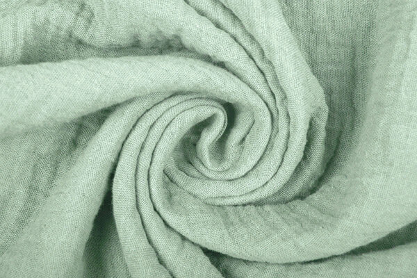 Oeko-Tex® Coton Double Gaze Tissu Vert Ancien Clair Oeko-Tex® Coton Double Gaze Tissu Vert Ancien Clair