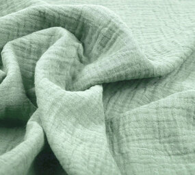 Oeko-Tex®  Hydrofiel stof Licht Oud Groen Oeko-Tex®  Hydrofiel stof Licht Oud Groen